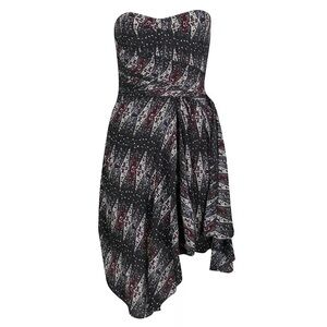 Isabel Marant Etoile Anouk Strapless Silk Asymmetrical Dress